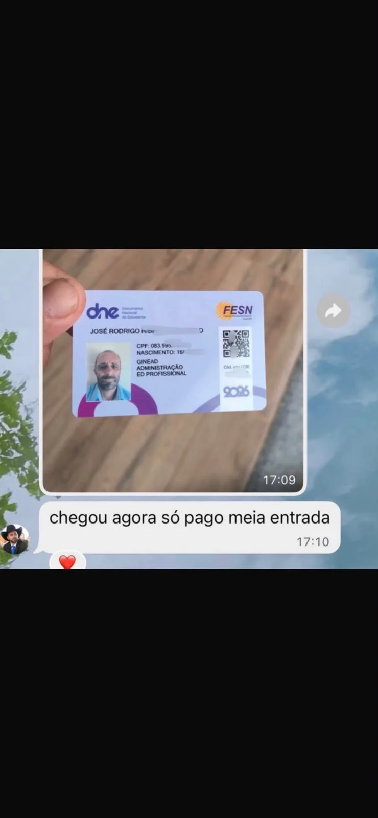 meia entrada prova